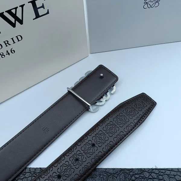 Loewe Anagram Embossed Leather Belt Black - 31