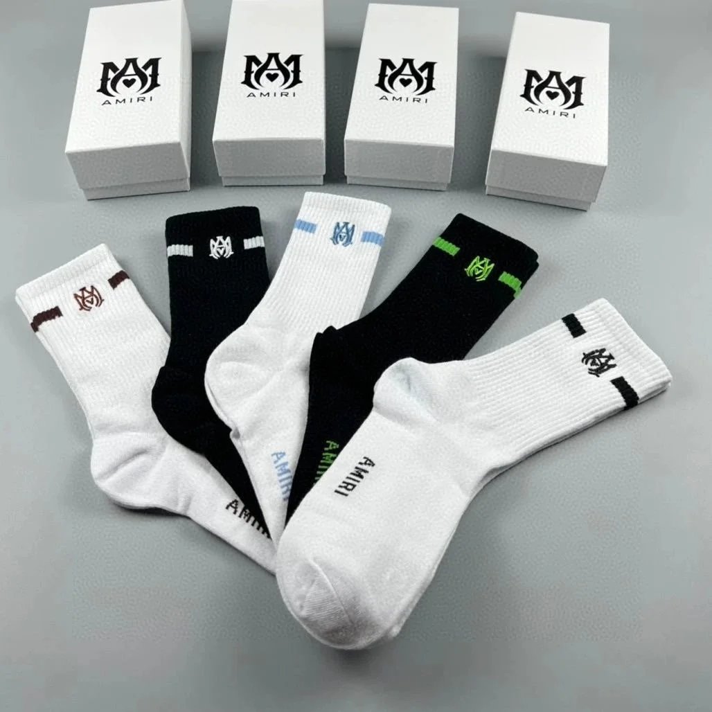 Amiri Logo Socks Assorted Colors Socks - 6