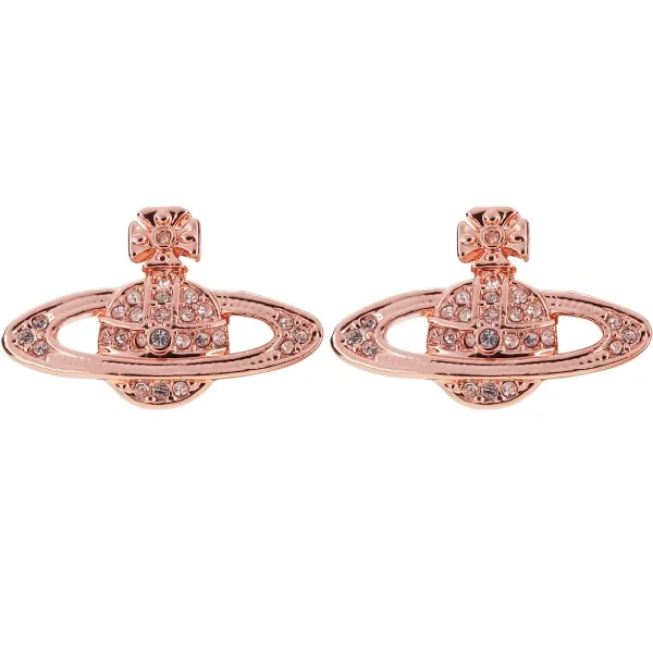 Vivienne Westwood Orb Stud Earrings Rose Gold Jewelry - 1