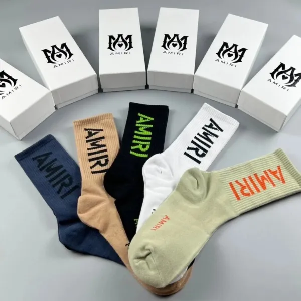 Amiri Logo Socks Assorted Colors Socks - 1
