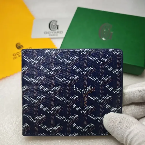 Goyard Saint Louis Bi-Fold Wallet Navy Blue Short Wallet - 1