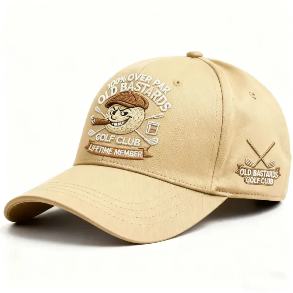 Design Old Bastards Golf Club Lifetime Member Khaki Baseball Cap - 1