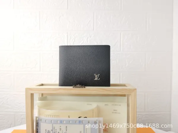 Louis Vuitton Empreinte Leather Compact Wallet Black Short Wallet - 1