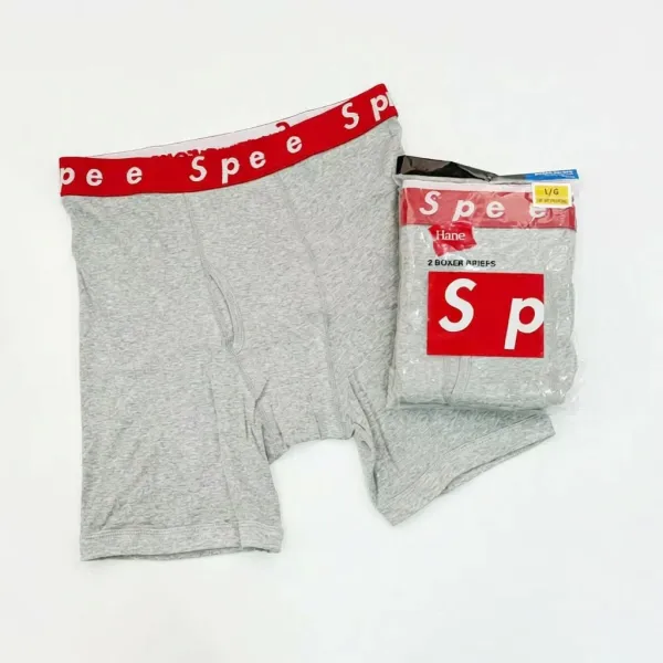 Supreme x Hanes Boxer Briefs Gray Underwear - 1