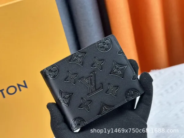 Louis Vuitton Monogram Empreinte Black Short Wallet - 1