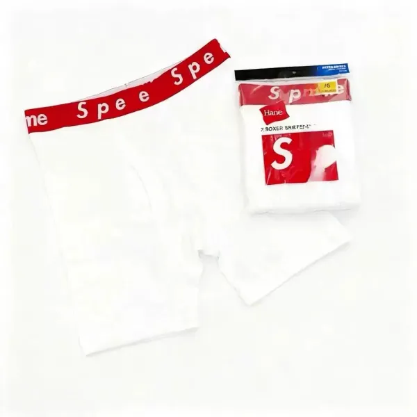 Supreme Hanes Supreme Box Logo Boxer Briefs White Underwear - 1