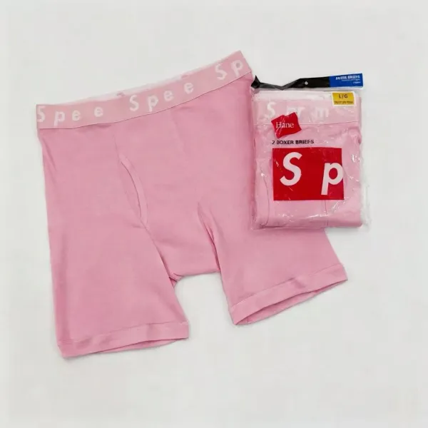 Supreme x Hanes Boxer Briefs Pink Underwear - 1