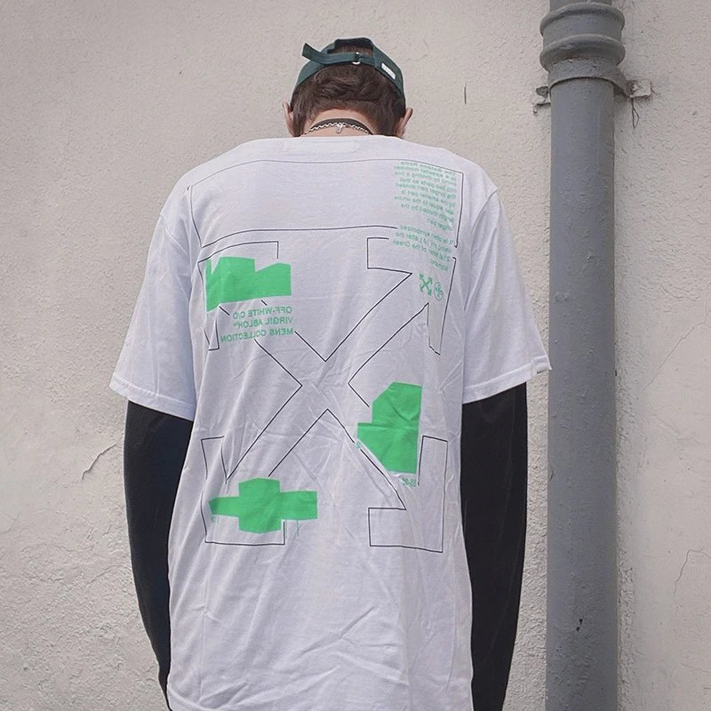 Off-White Abstract Print T-Shirt White - 18