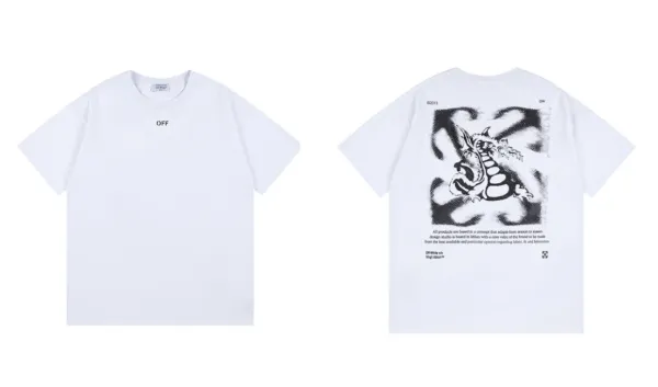 Off-White Dragon Print T-Shirt White - 1