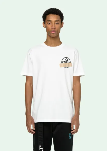 Off-White Abstract Print T-Shirt White - 16