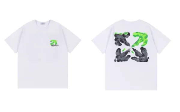 Off-White Abstract Print T-Shirt White - 1