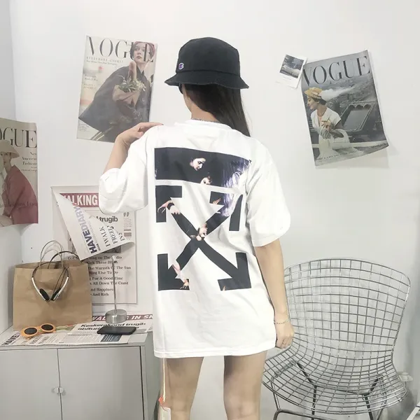 Off-White Abstract Print T-Shirt White - 6