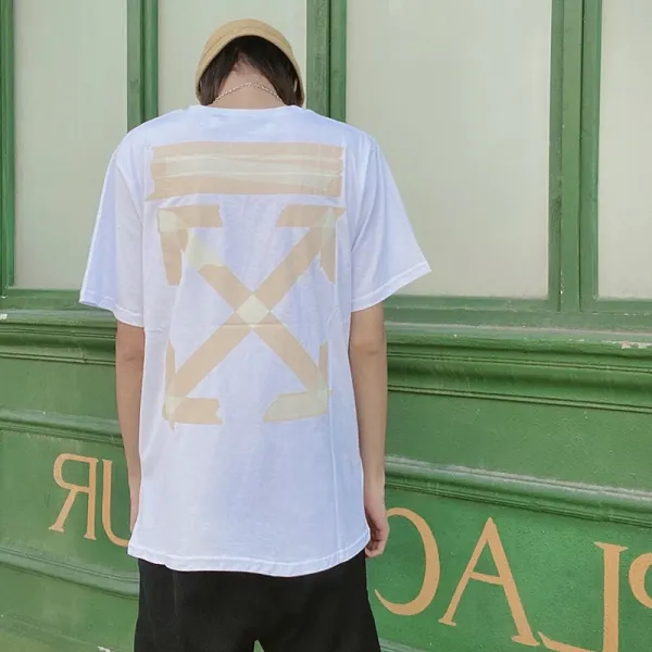 Off-White Abstract Print T-Shirt White - 15