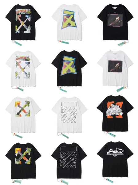 Off-White Abstract Print T-Shirt White - 21
