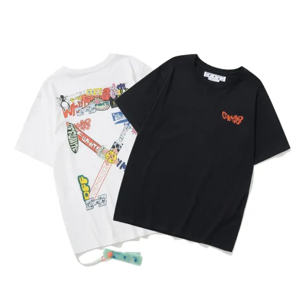 Off-White Abstract Print T-Shirt White - 27