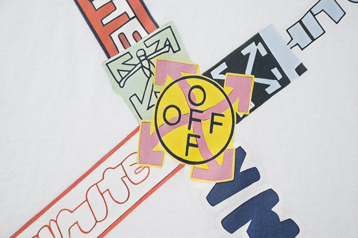 Off-White Abstract Print T-Shirt White - 30