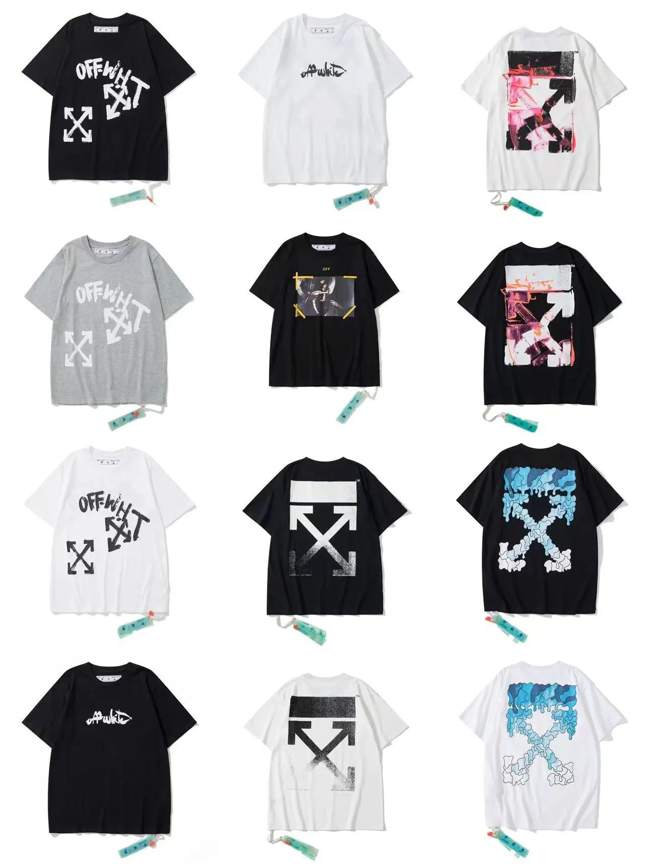 Off-White Abstract Print T-Shirt White - 23