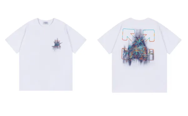 Off-White Distorted Arrow Graphic T-Shirt White - 1