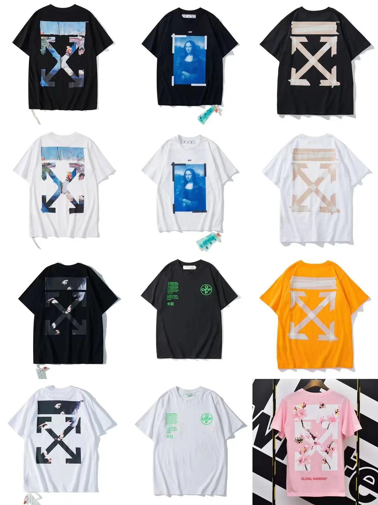 Off-White Abstract Print T-Shirt White - 24