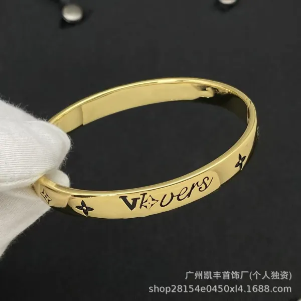 Design Flower Motif Gold-Tone Cuff Bracelet with Crystal Accent Jewelry - 17