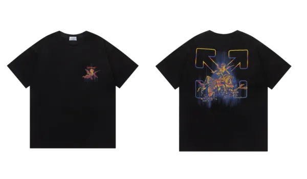 Off-White Arrow Graphic Print Black T-Shirt - 1