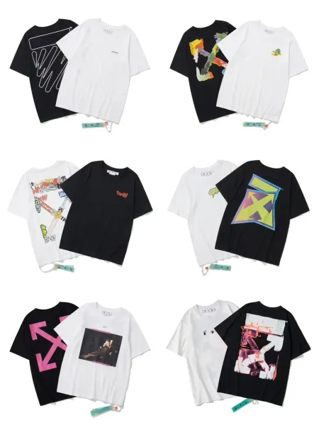 Off-White Abstract Print T-Shirt White - 22