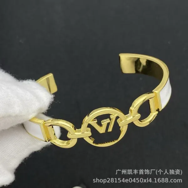 Design Flower Motif Gold-Tone Cuff Bracelet with Crystal Accent Jewelry - 26