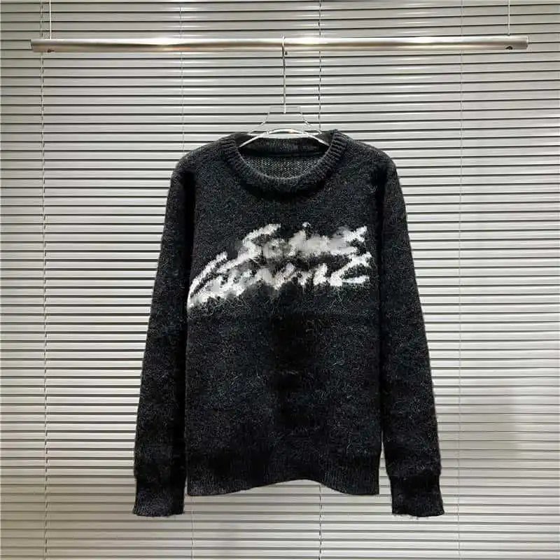 New Jacquard Mohair Crewneck Sweater Knitwear