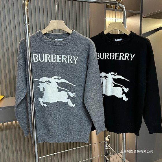 Round neck men's knitted sweater with high-end jacquard letters, unisex top, unisex long sleeved sweater, new style