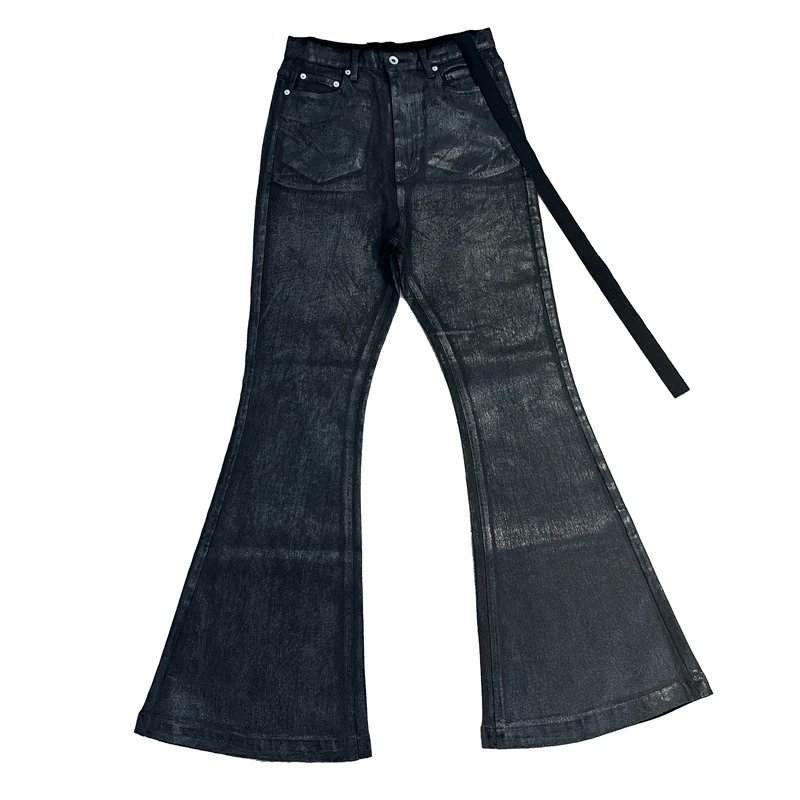 Other Jeans Waxed Coated Flare Black