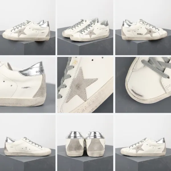 Golden Goose Superstar Glitter Silver Sneakers - 14