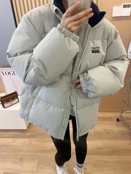 Vans x Negative VANS Puffer Jacket Light Gray Down-Jacket - 1
