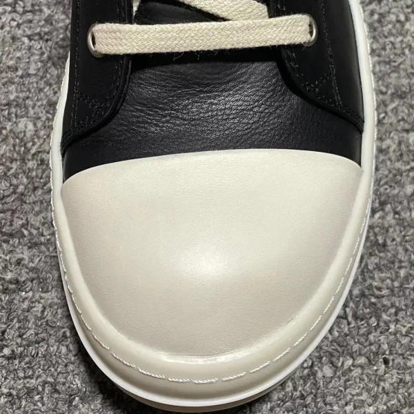 Rick Owens Geobasket Black/White Suede Sneakers - 12