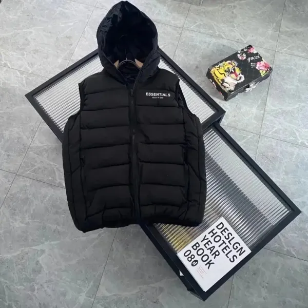 Fear of God Essentials Puffer Vest Black - 1