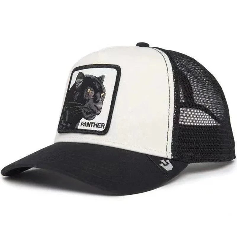 Animal baseball cap Cartoon sunblock mesh embroidered