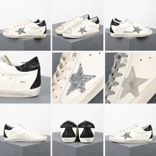 Golden Goose Superstar Glitter Silver Sneakers - 11