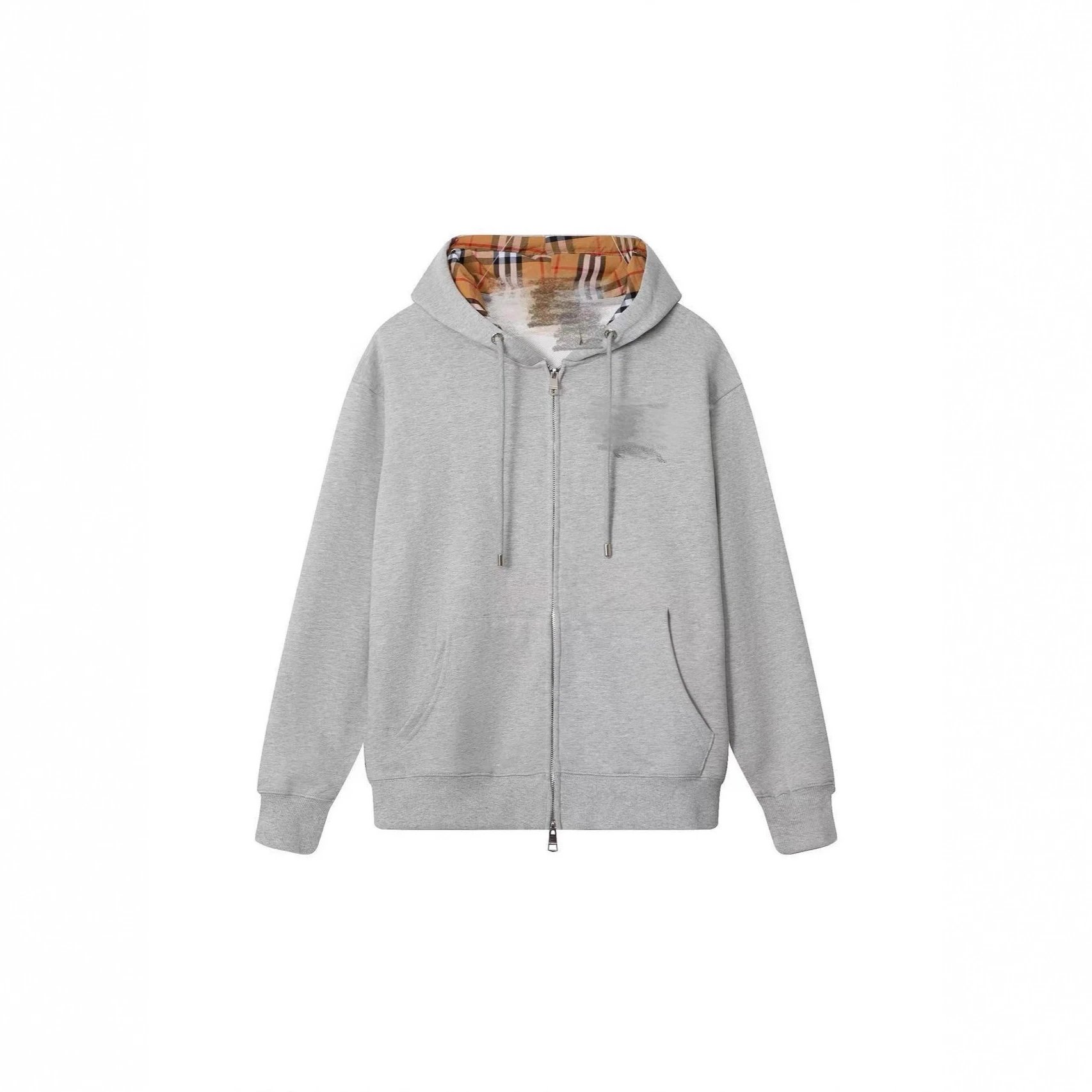 Zipper Embroidered Jacket Casual Loose Unisex