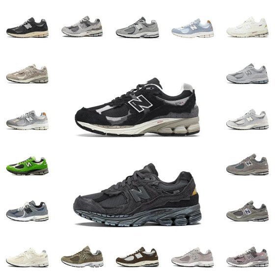 M version 2002R Retro hundred matching shock absorption and non-slip wear-resistant running shoes for men and women with the same American trend classic simple comfortable shock absorption and non-slip wear-resistant low-top life casual sports hundred couples board shoes