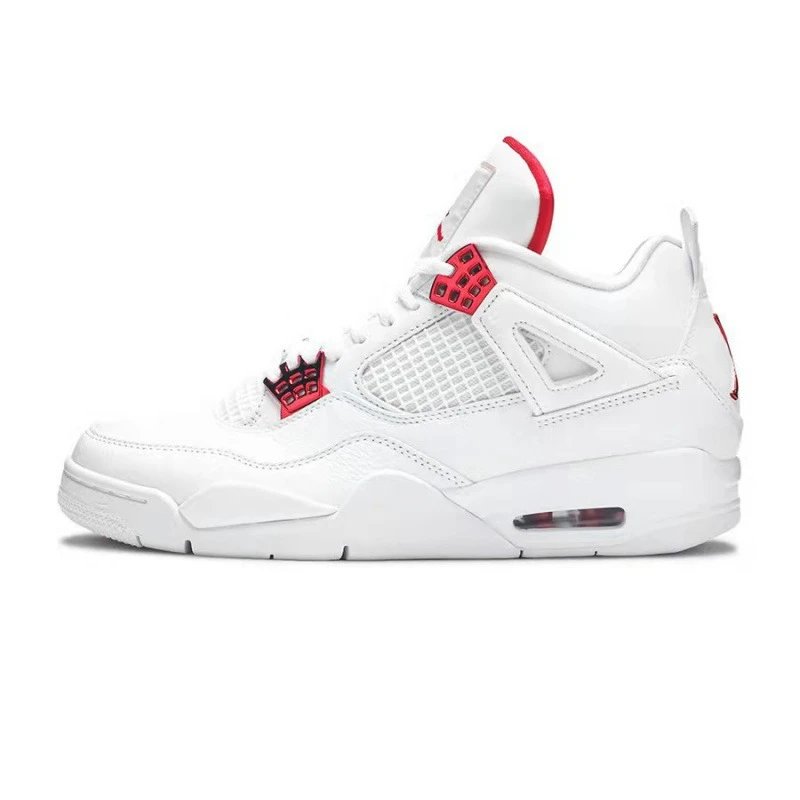 AJ4- White and Red Buckle