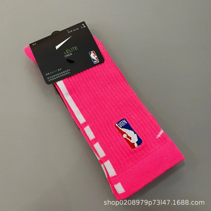 Nike NBA Socks — 19 long pink white colorway — USFans Spreadsheet photo