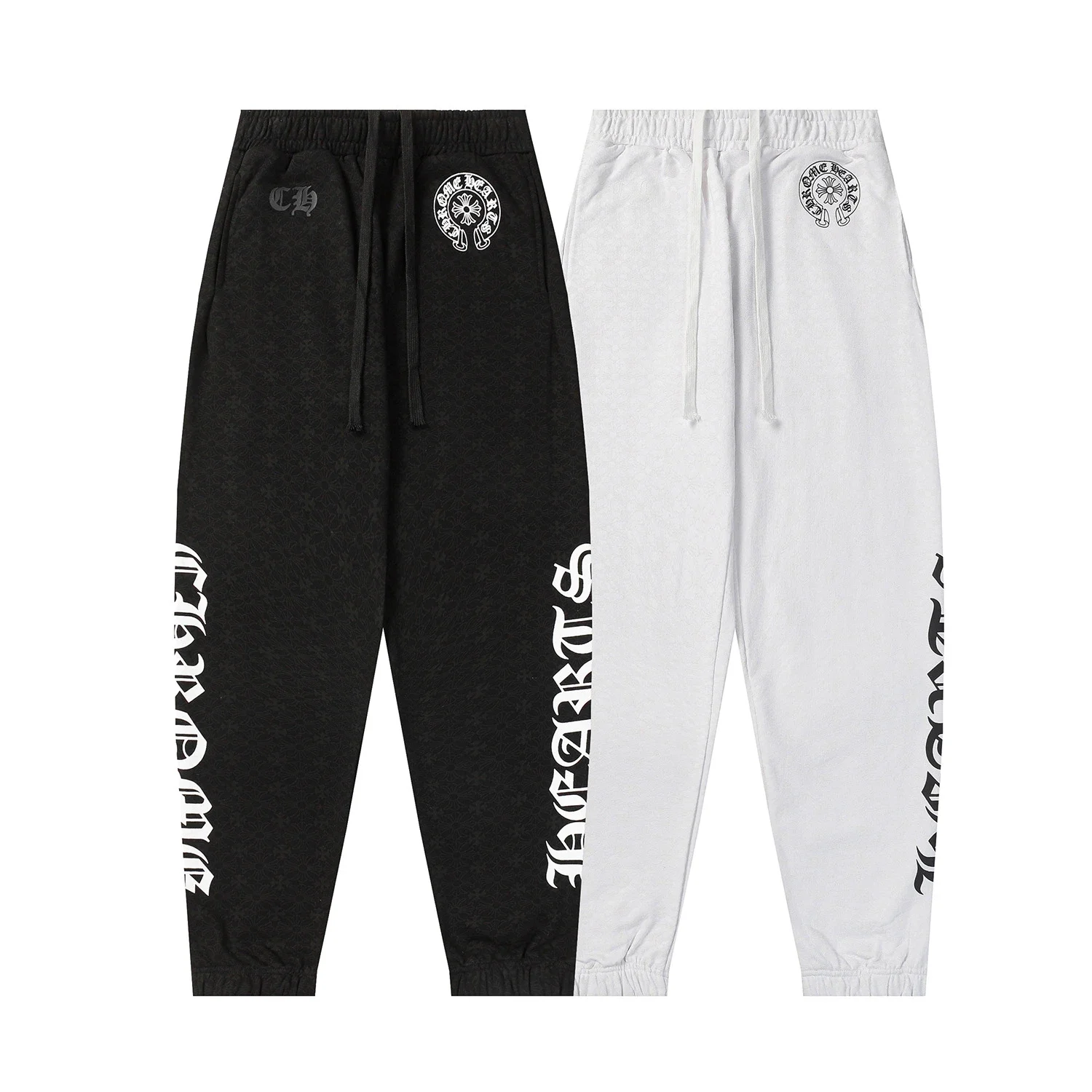 Chrome Hearts style athletic jogger pants