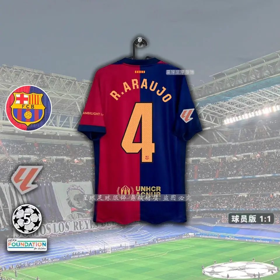 Barcelona x Travis Scott Jersey — La Liga Edition -4 number Araujo colorway — USFans Spreadsheet photo