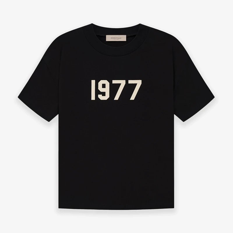 Essentials 1977 T-Shirt — Pure Black colorway — USFans Spreadsheet photo