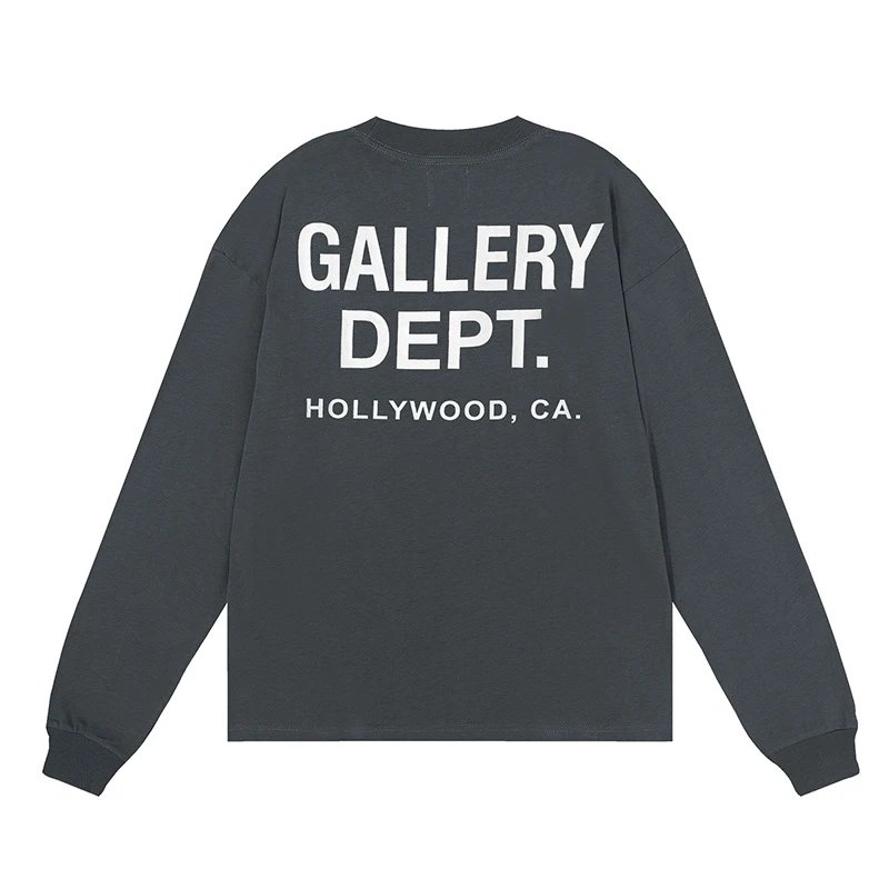 Gallery Dept Longsleeve Hoodie — dark grey colorway — USFans Spreadsheet photo