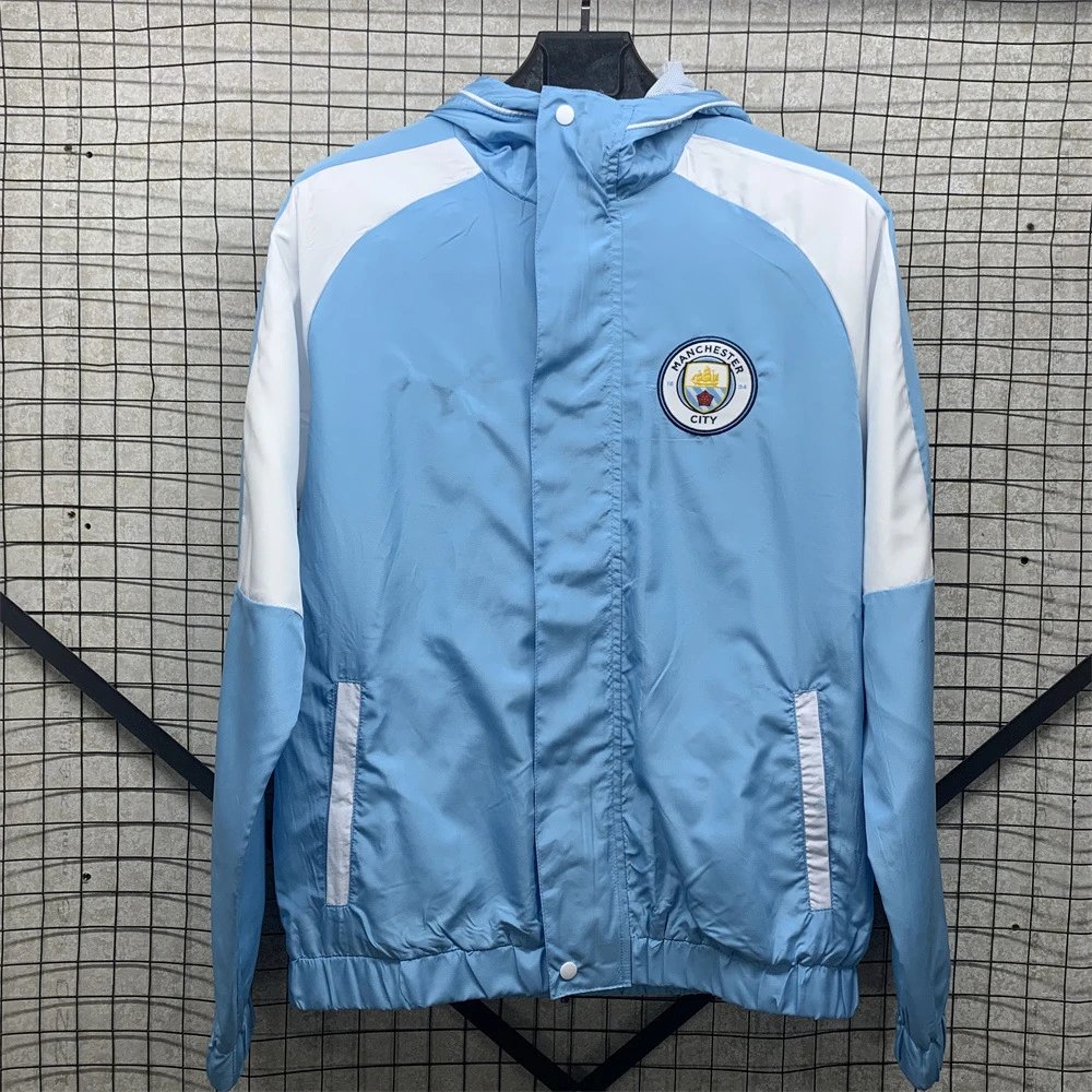 Vintage Jersey Hoodie Zip — Manchester City One-sided Hooded Embroid colorway — USFans Spreadsheet photo