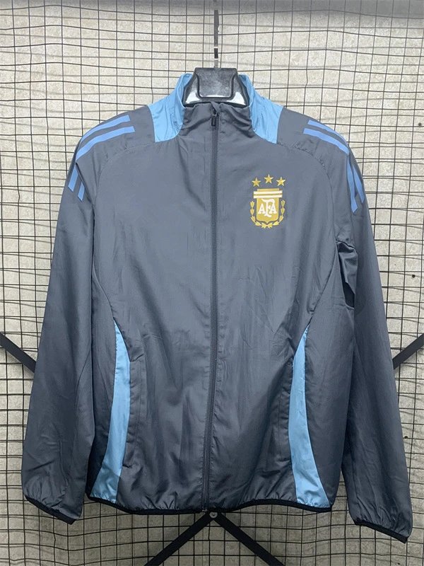 Vintage Jersey Hoodie Zip — Argentina single-sided silicone windbrea colorway — USFans Spreadsheet photo