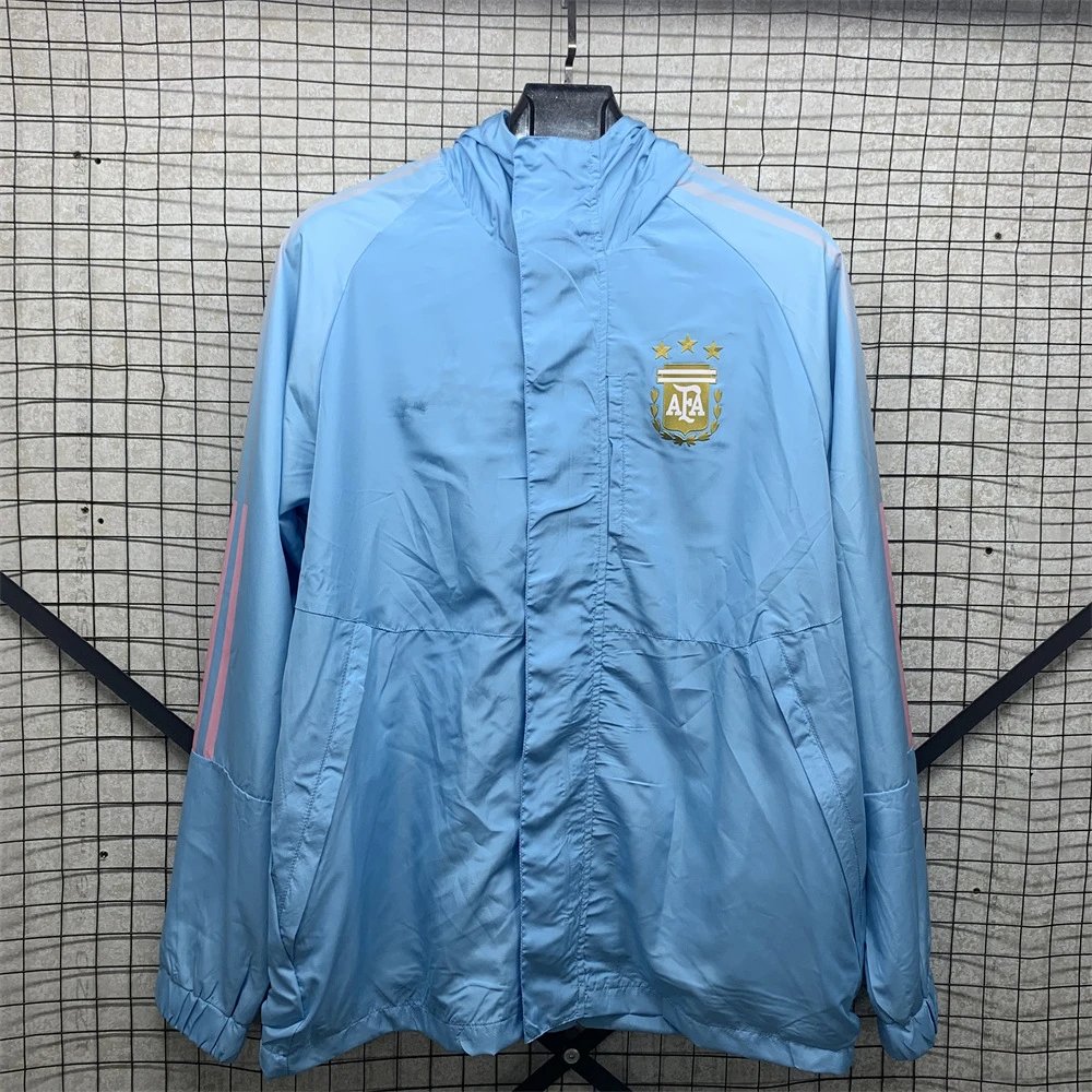 Vintage Jersey Hoodie Zip — Argentina Hooded One-sided Windbreaker colorway — USFans Spreadsheet photo