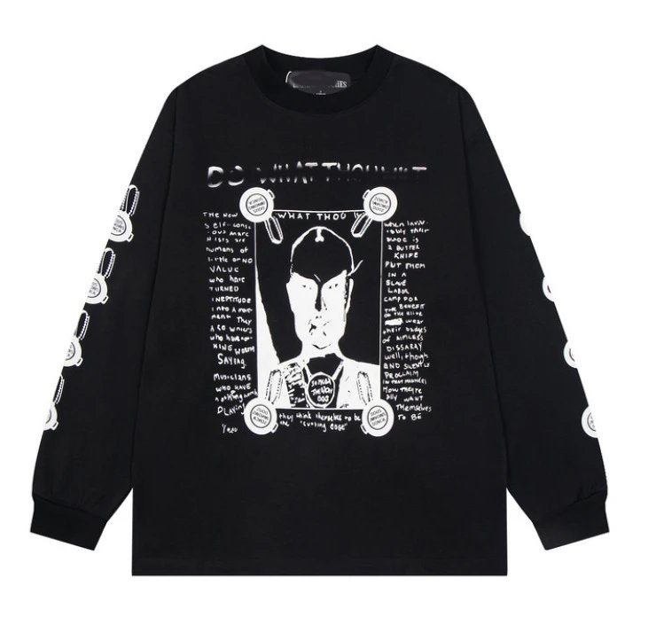 ERD Hoodies — ER020 black long sleeve T colorway — USFans Spreadsheet photo