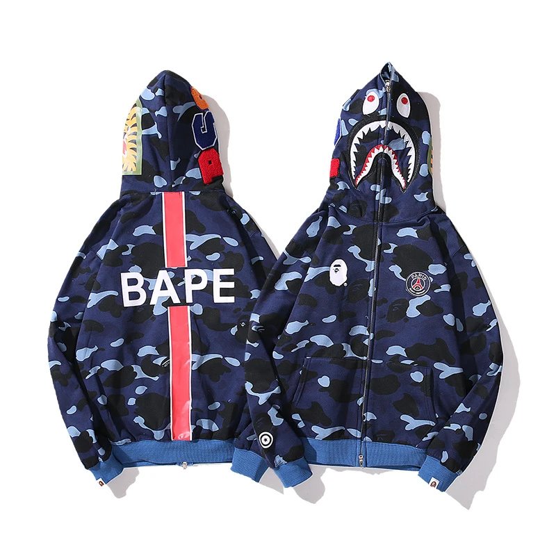 Bape Shark Hoodie — 513 blue colorway — USFans Spreadsheet photo