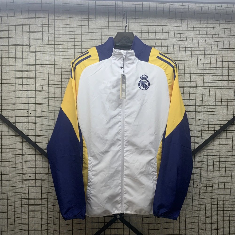 Vintage Jersey Hoodie Zip — New Real Madrid embroidered single-sided colorway — USFans Spreadsheet photo